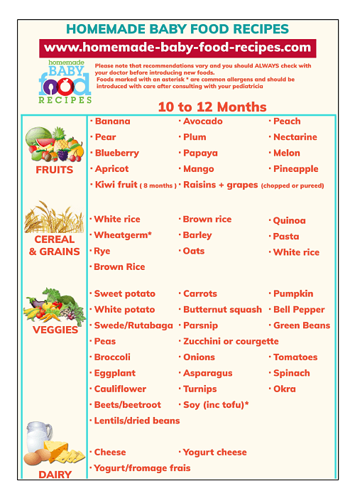8 month baby food chart indian